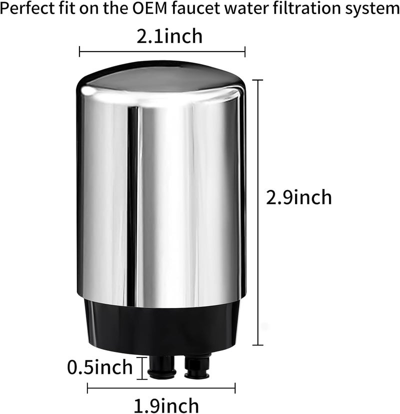 Linsuely 3 Pack Faucets Filters Cartridge(FR-200,FF-100)，Replacement for Brita® Faucet Filter,Water Filter Compatible with Brita® Faucet Filtration Systems- Chrome - Image 5